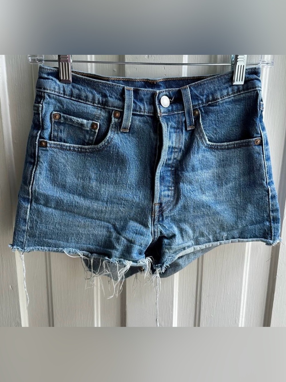 Levi's 501 Original Fit High Rise Shorts Medium Wash